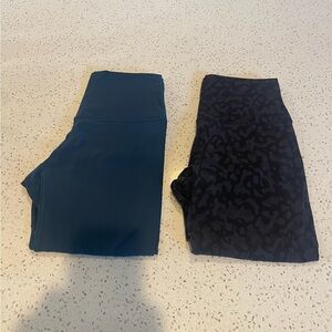 lululemon athletica Align Leggings in Teal and Black Pattern